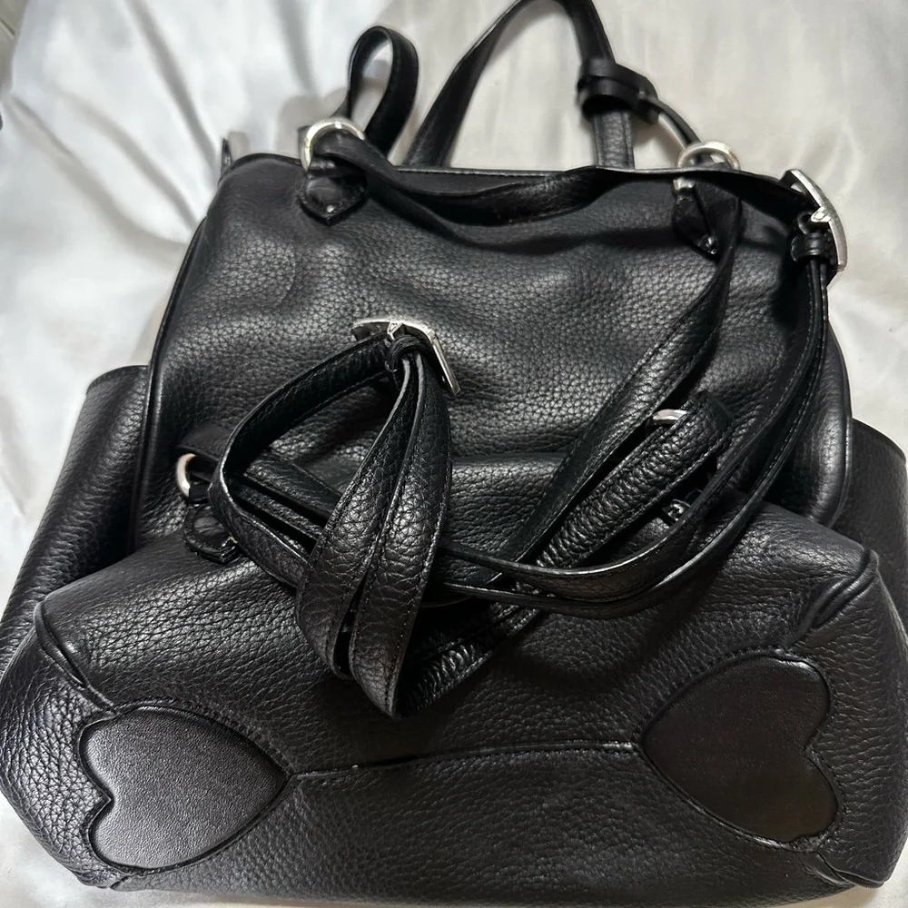 Brighton Black Leather Backpack - Picture 2 of 3